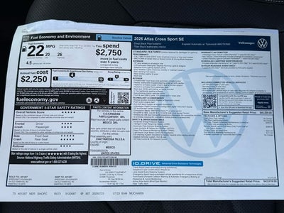 2026 Volkswagen Atlas Cross Sport 2.0T SE