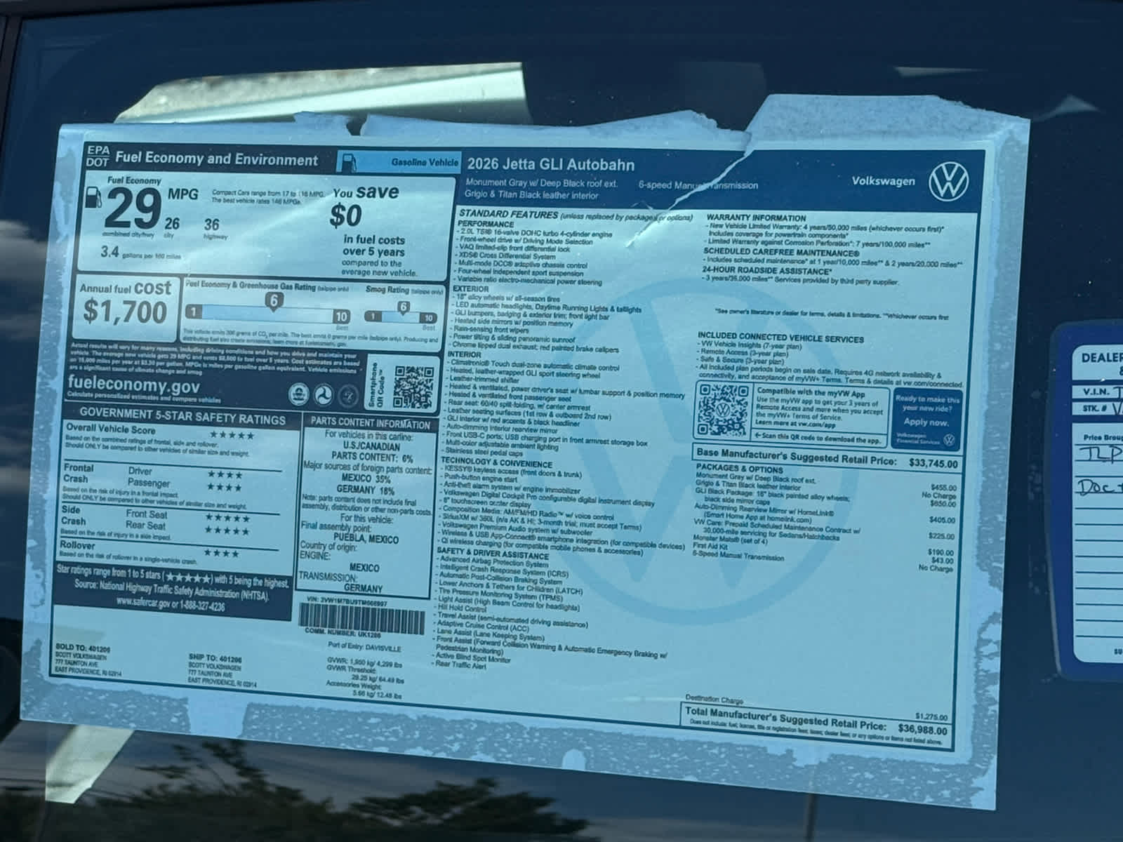 2026 Volkswagen Jetta GLI 2.0T Autobahn