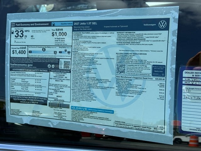 2027 Volkswagen Jetta 1.8T SEL