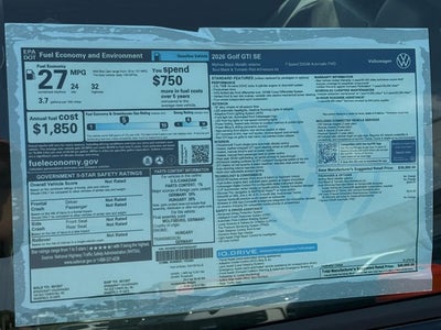 2026 Volkswagen Golf GTI 2.0T SE